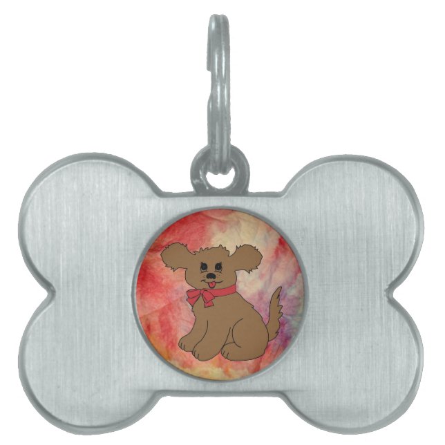 Pink Marble Pet Tag Tiermarke (Vorderseite)