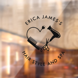 Pink Marble Schönheitssalon Fensteraufkleber