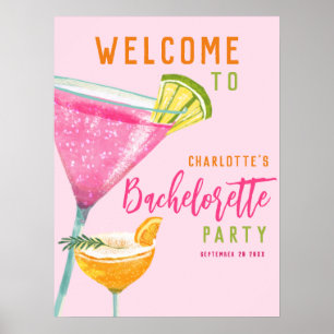 Pink Margarita Custom Junggeselinnen-Abschied Will Poster