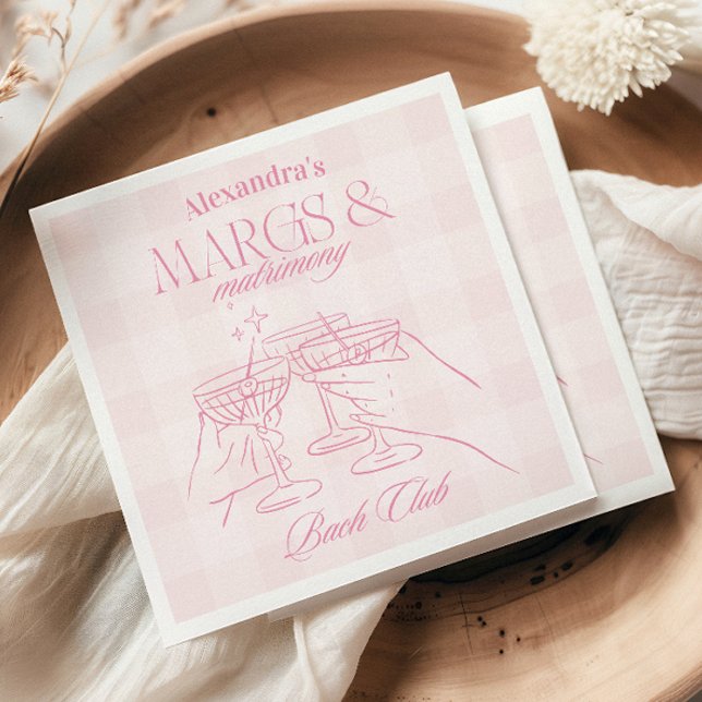 Pink Margs and Matrimonte Bachelorette Serviette (Von Creator hochgeladen)