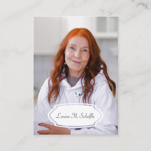 Pink-Marmor-Beerdigungskarte mit Foto Begleitkarte (Vorderseite)