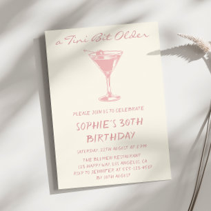 Pink Martini Ein bisschen älter 30. Geburtstag Einladung