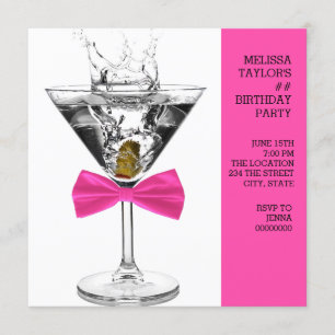 Pink Martini Geburtstagsparty Einladung