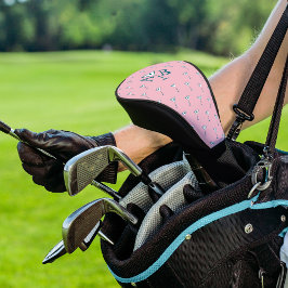 Pink Martini Monogram Golf Headcover