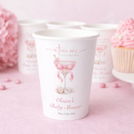 Pink Martini Theme Girl Baby Shower Pappbecher