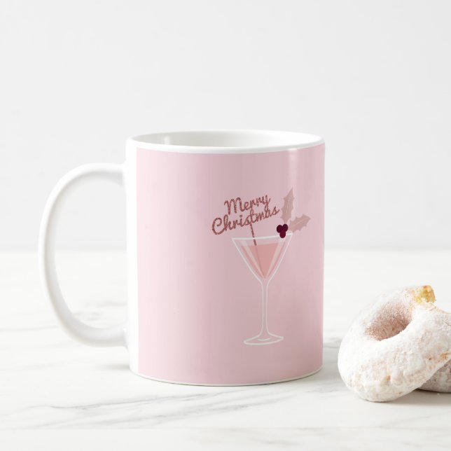 Pink Martini Weihnachten Tasse (Mit Donut)