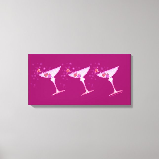 PINK MARTINIS Galerie Wrapped Canvas Leinwanddruck (Vorderseite)