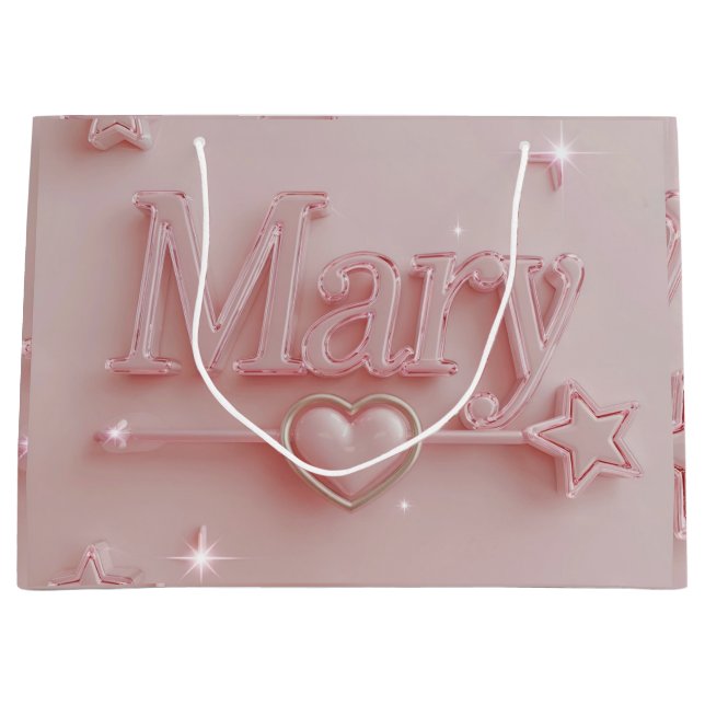Pink Mary Starry Geschenktasche Große Geschenktüte (Vorderseite)