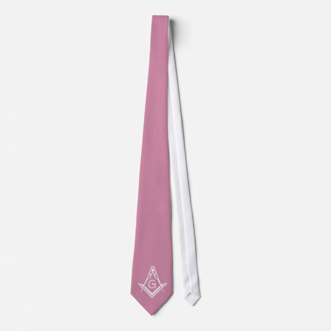 Pink Masonic Krawatte - Freemason Necktie (Vorderseite)