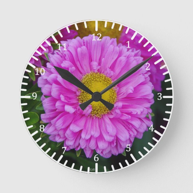 Pink Matsumoto Blume Uhr (Vorderseite)