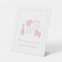 Pink Mattiert dekorieren Ihr eigenes Tierkoch Sockelschild