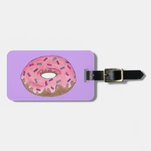 Pink Mattiert Donut Sprinkles Doughnut Junk Food Gepäckanhänger