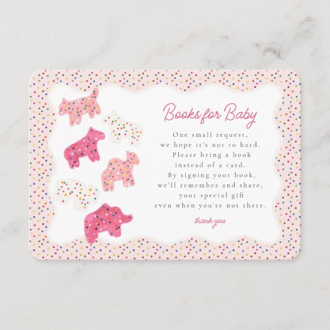 Pink Mattierte Tierkochbücher für Babybetten Begleitkarte (Vorderseite)