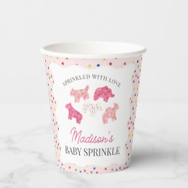 Pink Mattierte Tierkochen Baby Sprinkle Pappbecher