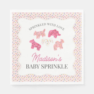 Pink Mattierte Tierkochen Baby Sprinkle Serviette