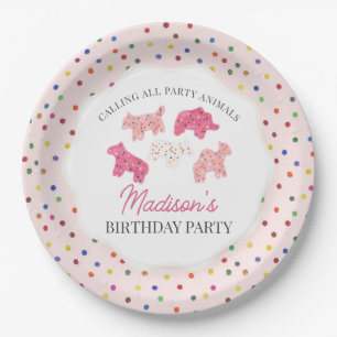 Pink Mattierte Tierkochen Geburtstagsparty Pappteller