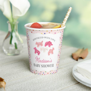 Pink Mattierte Tierkochen Kinderdusche Pappbecher