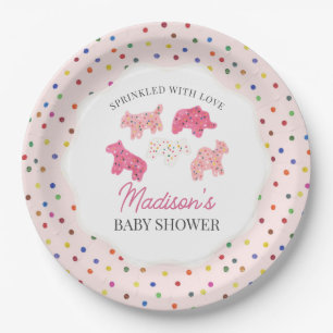 Pink Mattierte Tierkochen Kinderdusche Pappteller