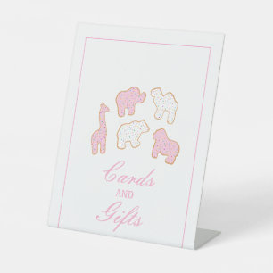 Pink Mattierte Tierkochkarten und -geschenke Sockelschild