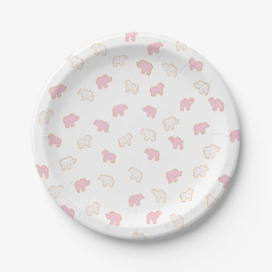 Pink Mattierter Sprinkle Tierkeks Party Pappteller