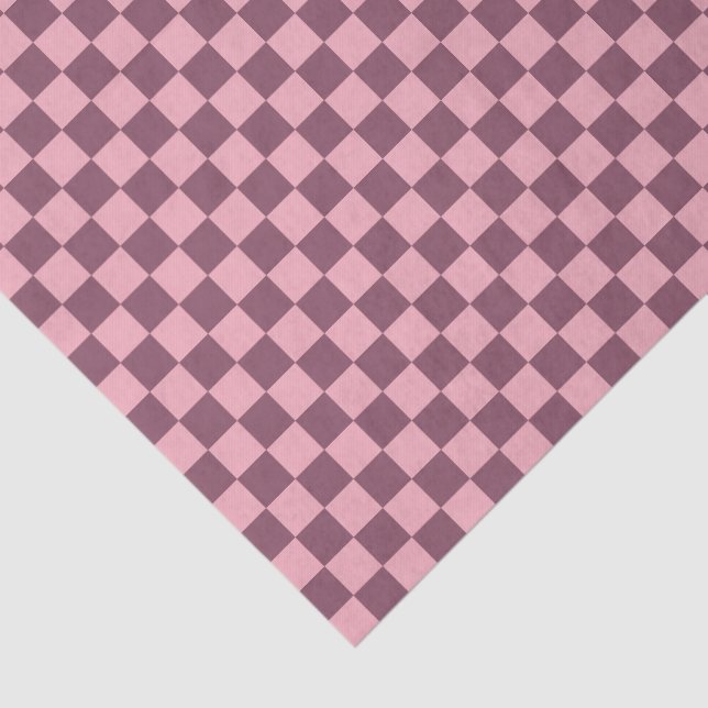 Pink Mauve Checkerboard Checkered Girly Retro Y2K Seidenpapier (Ausschnitt)