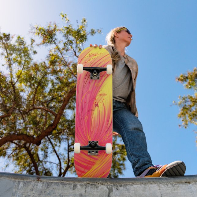 Pink Meadow Skateboard (Außen 1)