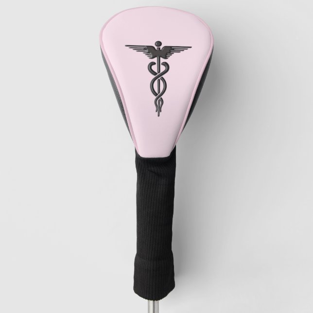 Pink Medical Caduceus Golf Headcover (Vorderseite)