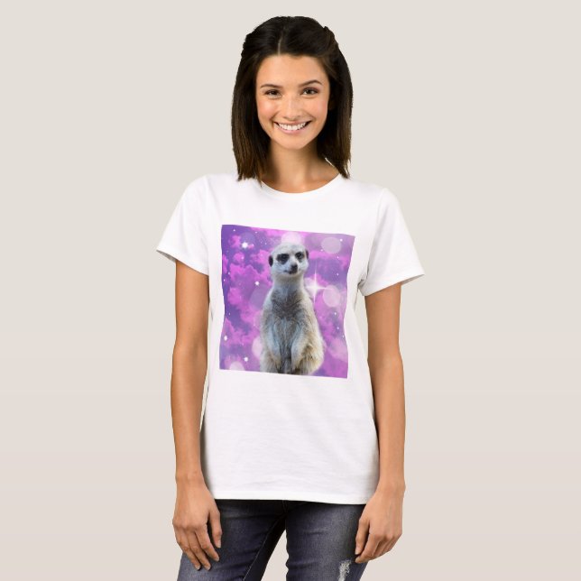 Pink Meerkat Sparkle, T-Shirt (Vorne ganz)