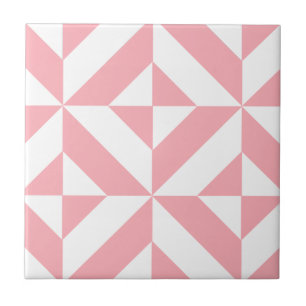 Pink Melon Geometric Deko Cube Pattern Fliese
