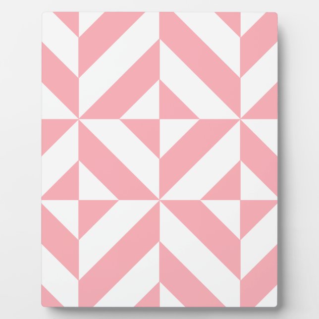 Pink Melon Geometric Deko Cube Pattern Fotoplatte (Vorderseite)