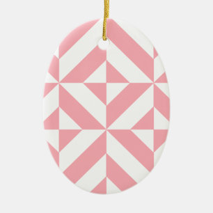 Pink Melon Geometric Deko Cube Pattern Keramik Ornament