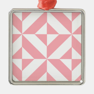 Pink Melon Geometric Deko Cube Pattern Ornament Aus Metall