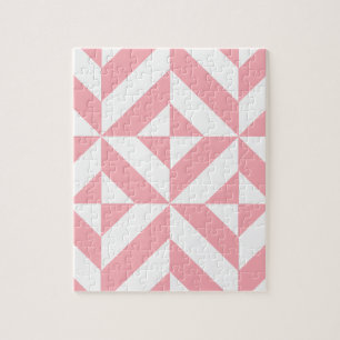 Pink Melon Geometric Deko Cube Pattern Puzzle