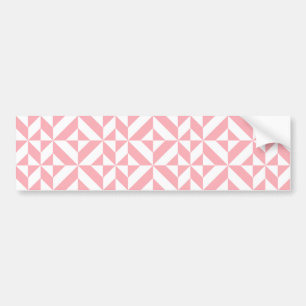 Pink Melone geometrisches Deco-Würfelmuster Autoaufkleber