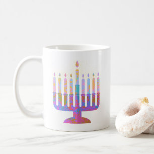 Pink Menorah Kaffeetasse
