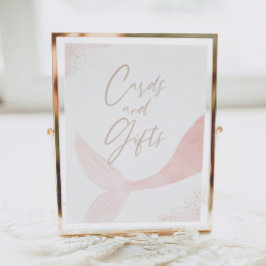 Pink Mermaid Girl Geburtstagskarten und Geschenke Poster