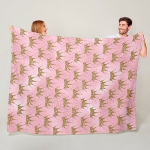 Pink Mermaid Glitzer Fleecedecke