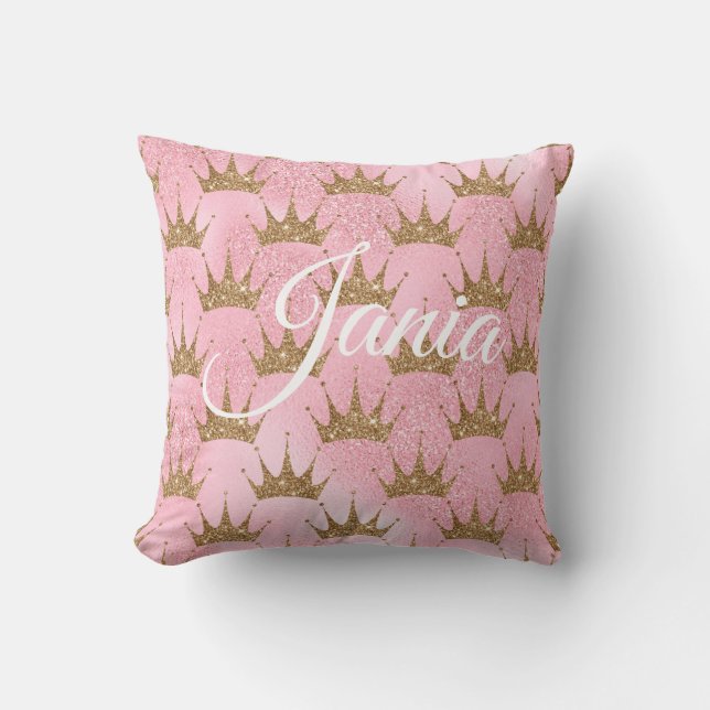Pink Mermaid Glitzer Kissen (Vorderseite)