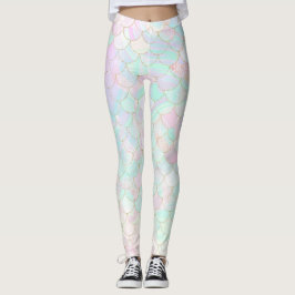 Pink Mermaid Holographic Iridescent Leggings