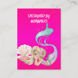 Pink Mermaid-Kette Display Business Card Visitenkarte