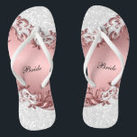 Pink Metallic Floral & Confetti Glitzer | Hochzeit Flip Flops<br><div class="desc">Brautparty Drehte Flop Shoes bereit für Sie zu personalisieren. ⭐ Dieses Produkt ist zu 100% benutzerdefinierbar. Grafiken und / oder Text können hinzugefügt, gelöscht, verschoben, verändert, verändert werden, rotiert, etc.. ⭐ 99% meiner Designs in meinem Geschäft sind in Schichten gemacht. Damit können Sie die Größe und den Text der Grafik...</div>