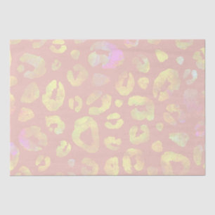 Pink Metallic Leopard Muster Seidenpapier
