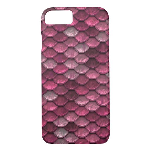 Pink Metallic Scales Textur Case-Mate iPhone Hülle (Rückseite)