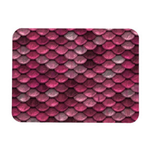 Pink Metallic Scales Textur Magnet