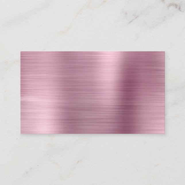 Pink Metallic Shimmer Foil Blank Platzkarte (Vorderseite)