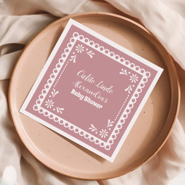 Pink Mexican Cielito Lindo Baby Dusche Serviette (Von Creator hochgeladen)