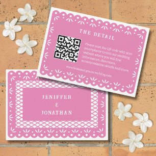 PINK MEXICAN PAPEL PICADO ENCLOUSURE CARD