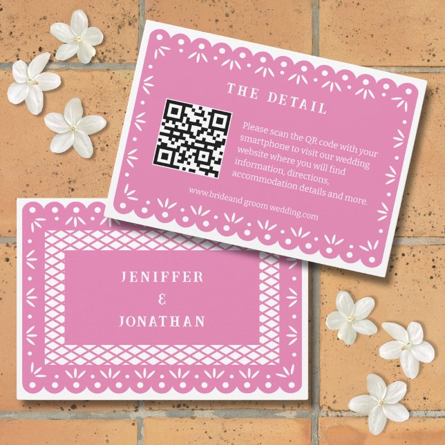 PINK MEXICAN PAPEL PICADO ENCLOUSURE CARD (Von Creator hochgeladen)