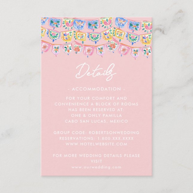 Pink Mexico Destination  Begleitkarte (Vorderseite)