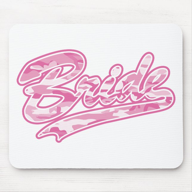 Pink Military Bride Camouflage Mousepad (Vorne)